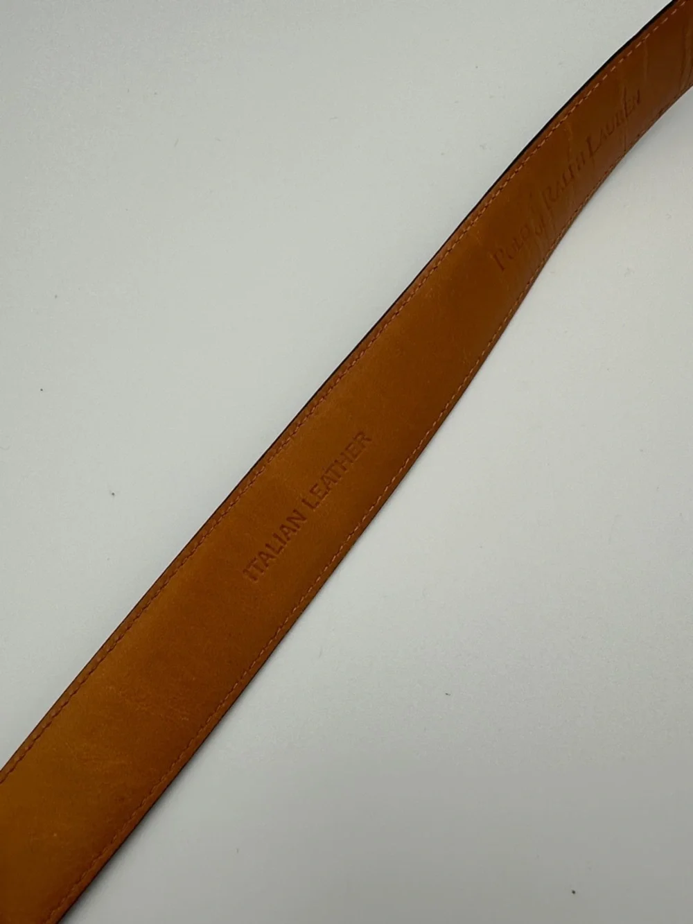 Polo Ralph Lauren Vintage Italian Leather Belt Sz34 Used